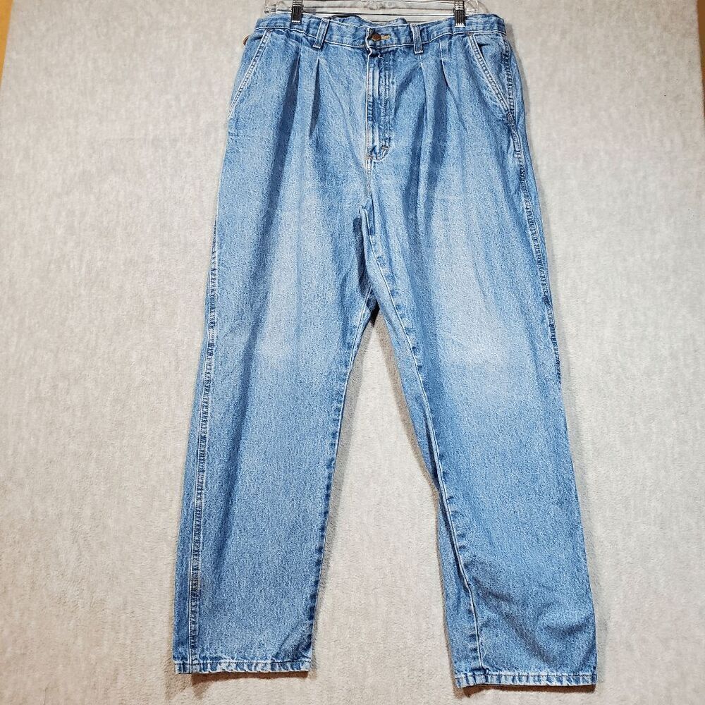 Wrangler Jeans Men 38x30 Blue Denim Cargo Rugged Wear Relaxed Fit Preppy Vintage